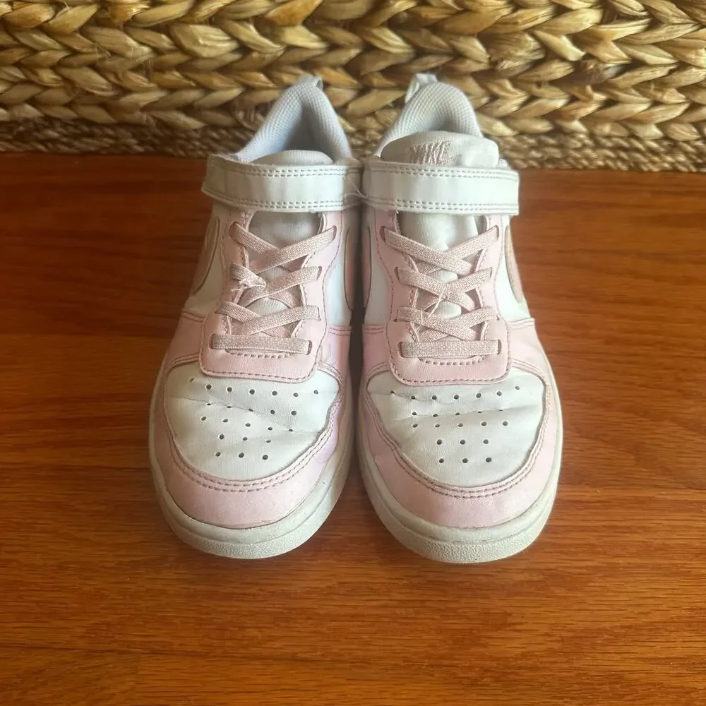 Nike Sneakers sz 2 Nike Court Borough Low White and Pink Sneakers